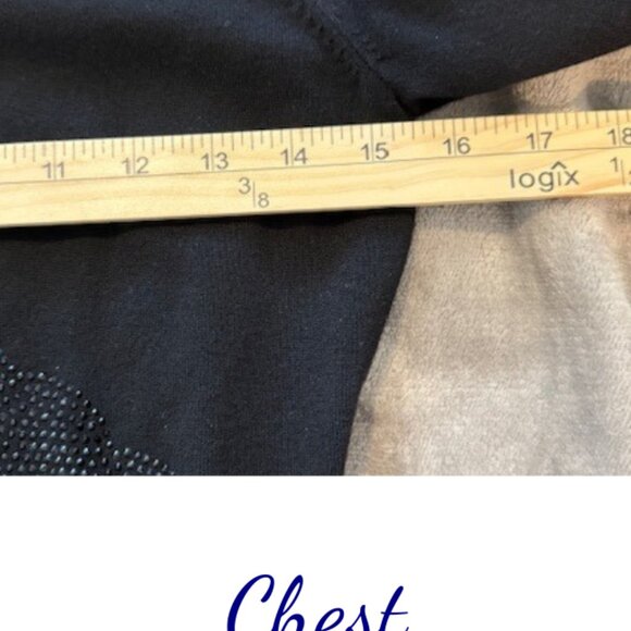 White House Black Market Black Sweater XS Embellished Equestrian Inspired Detail - Picture 5 of 6